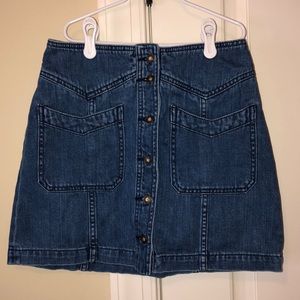 Free People Jean Skirt